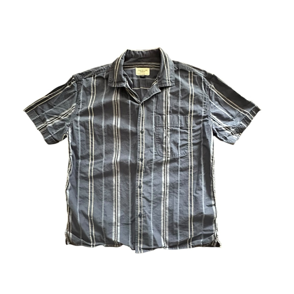 American Eagle Outfitters Blue Casual Button Down Shirt
